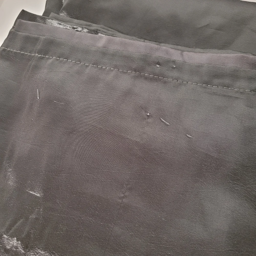 pocket style metallic gray curtains